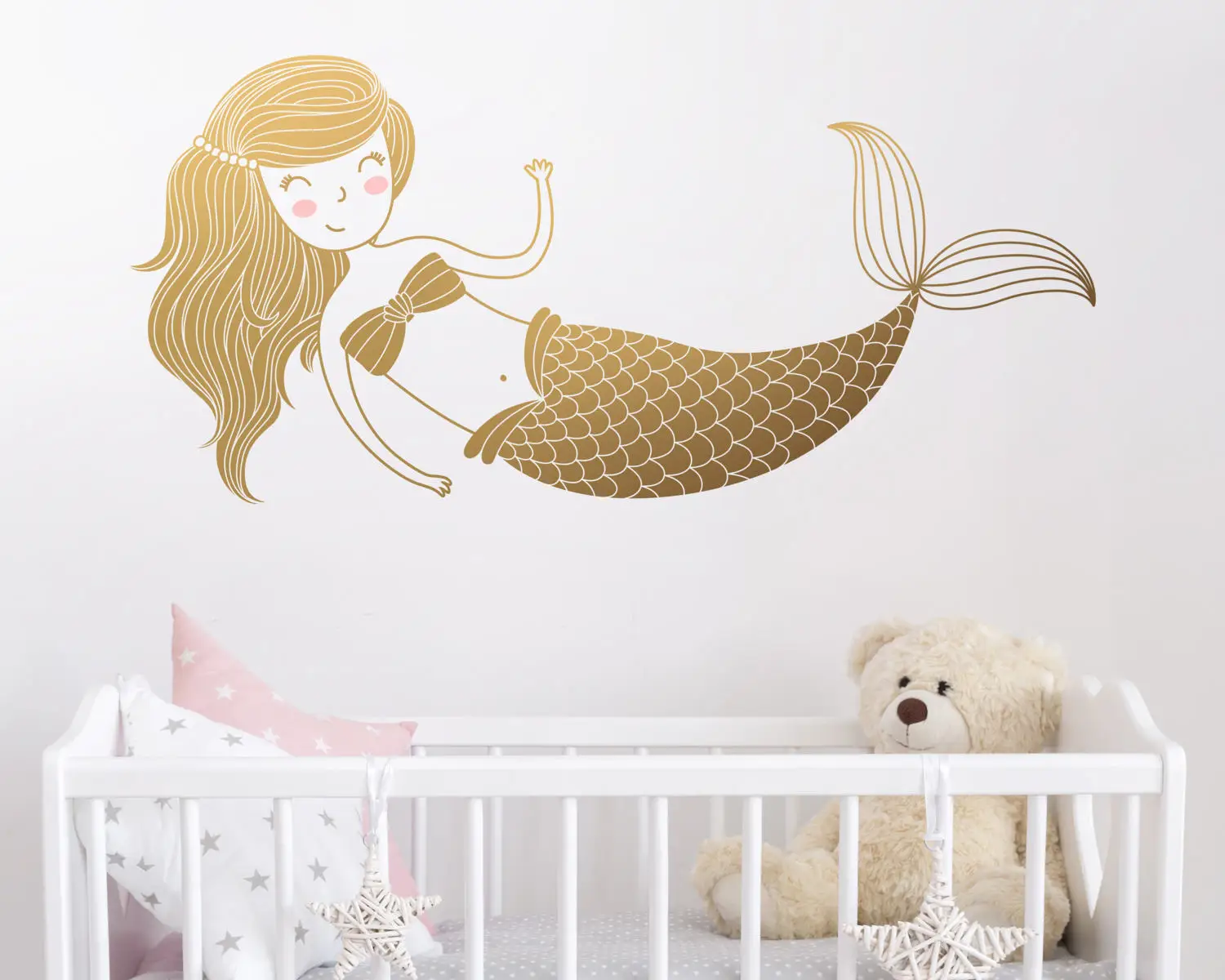 Little Mermaid Wall Decal Kids Nursery Room Decal Removable Wall