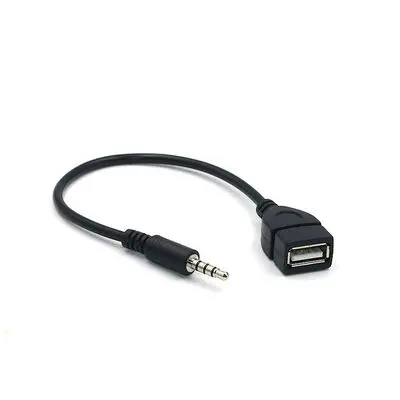 

2019 Dropshipping USB female to 3.5MM U disk connection car CD machine aux car audio cable Car Electronics Cables