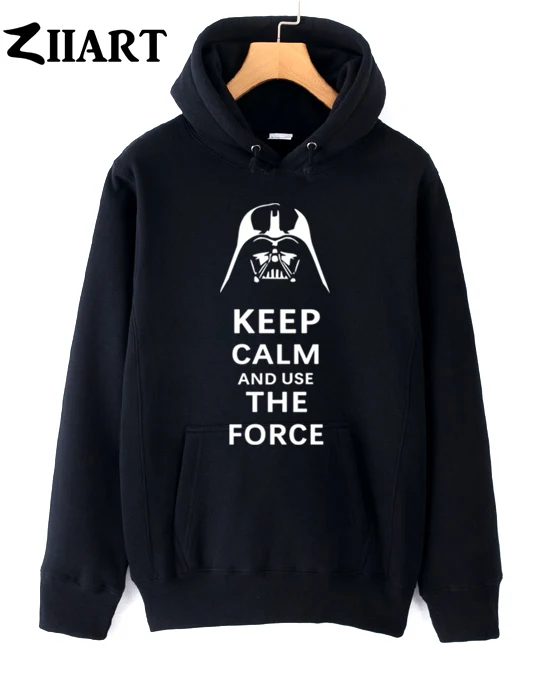 

Darth Vader helmet star wars keep calm and use the force couple clothes boys man male autumn winter fleece hoodies