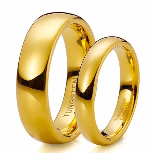 soul men 1 pair gold color tungsten wedding band ring set 6mm alliances of marriage for - Tungsten Wedding Ring Sets soul men 1 pair gold color tungsten wedding band ring set 6mm alliances of marriage for - Tungsten Wedding Ring Sets