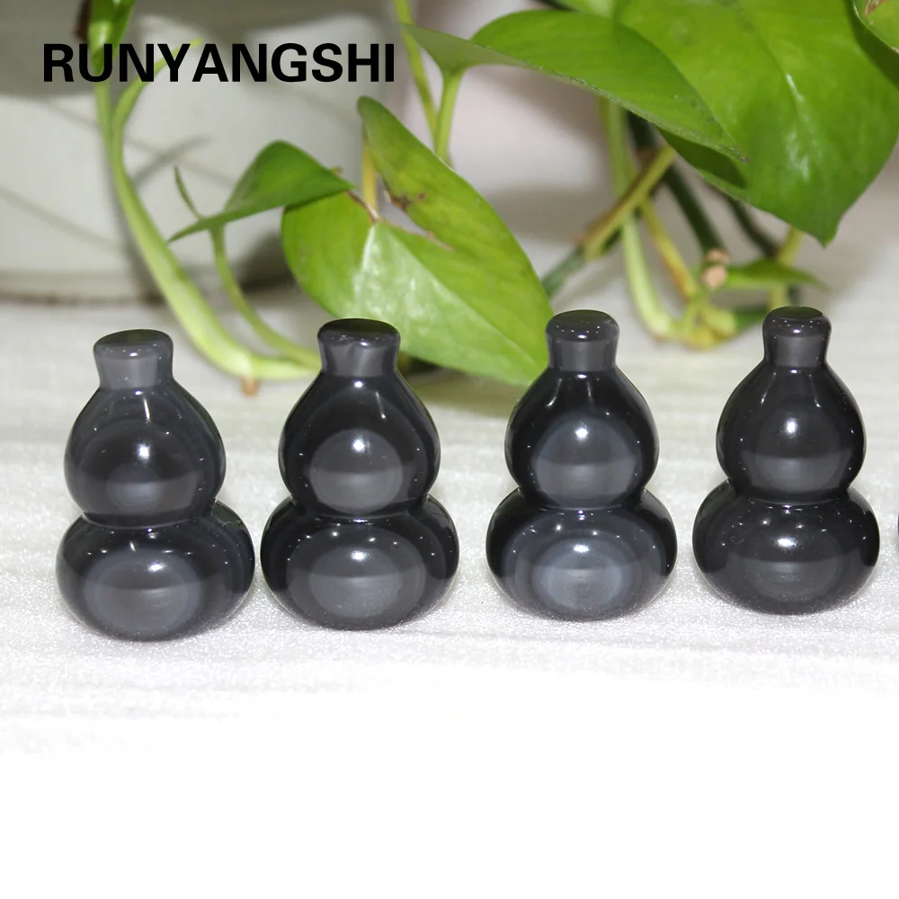 Natural crystal quartz obsidian Style of gourd Crystal crafts handlebars Healthy Energy Stone for Home Furnishing decoration | Дом и сад
