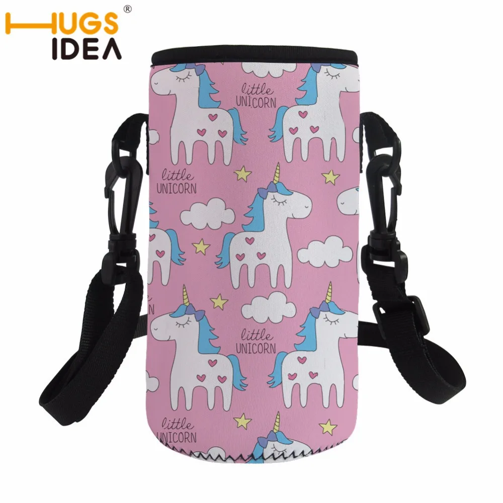 

HUGSIDEA Unicorn Sport Water Bottle Case Covers Insulated Bag Pouch Holder Sleeve Carrier fit for 500ml/550ml Water Bottle Pouch
