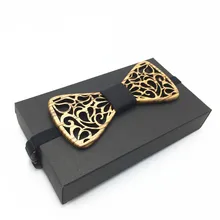 Горячие Классические формальные полые крылья бороды благородный деревянный лук галстуки для мужчин свадебные костюмы деревянная бабочка-бабочка форма Bowknots