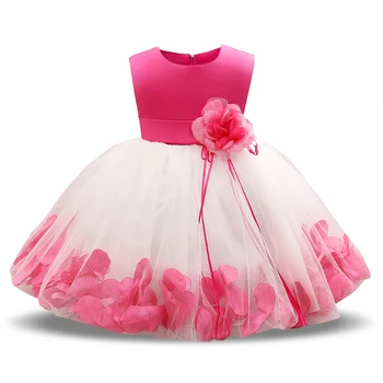 

Flower Baby 1st 2nd Birthday Outfit Dress Newborn Baby Girl Baptism Clothes Tutu Christening Wedding Gown Infant Party Dresses