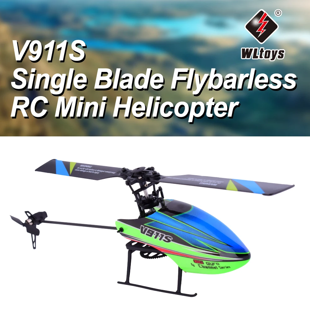 Оригинальный WLtoys V911S 2 4G 4CH 6 Aixs гироскоп с одним лезвием беспилотный мини RC