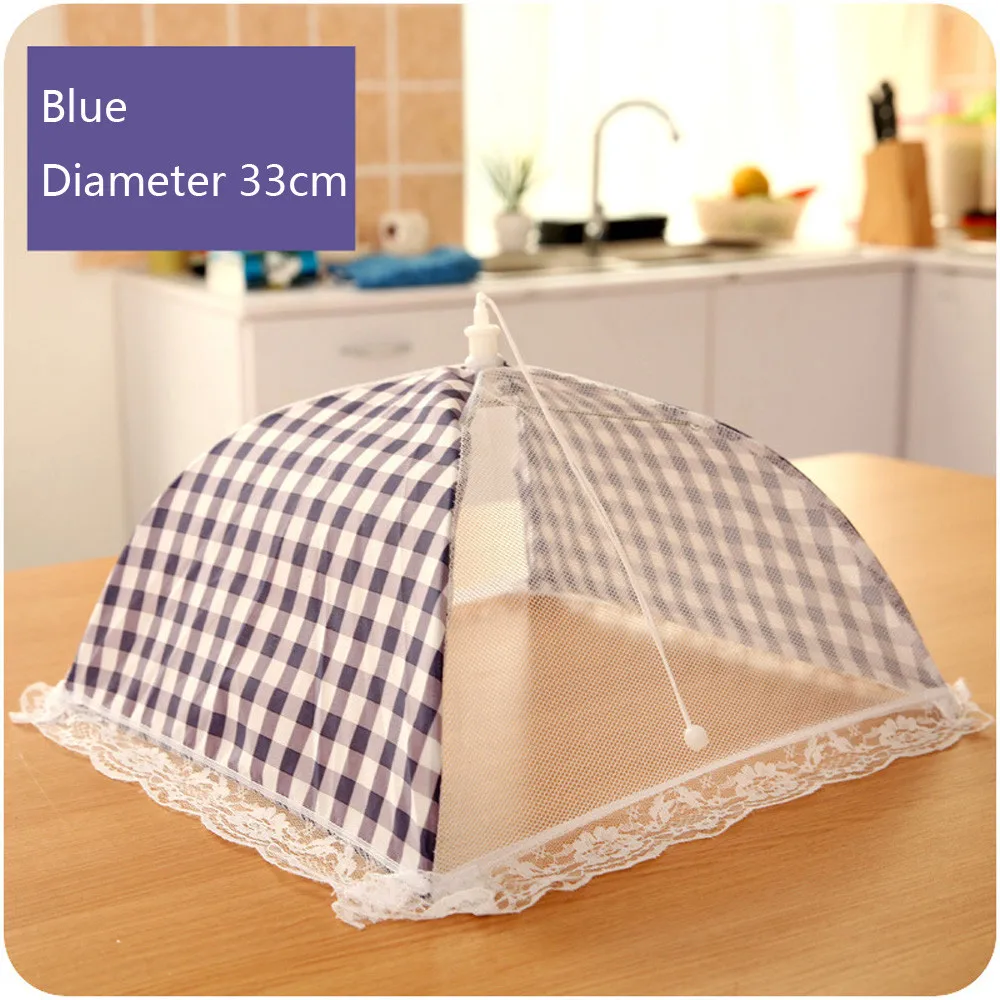 Kitchen Folded Food Cover umbrella Hygiene Grid Style Kitchen Food Dish Cover Kitchenware Practical Kitchen Tools#5