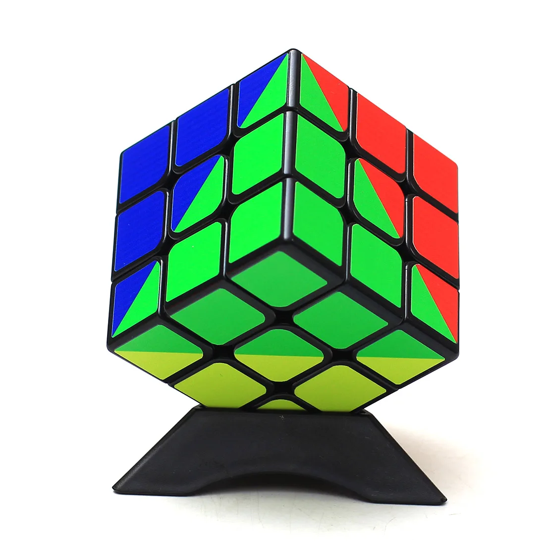 Z-cube Rainbow Type 3x3x3 Magic Cube Puzzle Cube Intelligent Gift Toys For Kids - Black