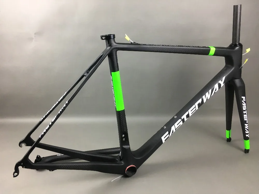 Discount classic design FASTERWAY PRO full black with no logo carbon road bike frameset:carbon Frame+Seatpost+Fork+Clamp+Headset,free ems 50