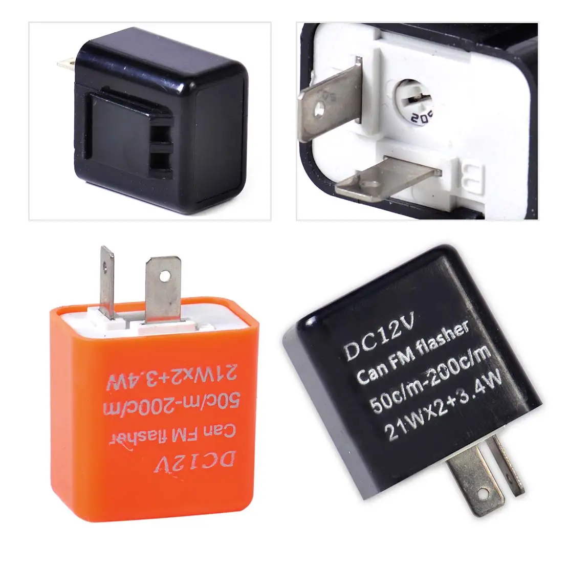 DWCX Motorcycle 12V Hyper Flash 2 Pin LED Turn Light Flasher Relay