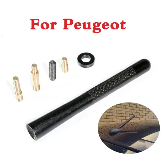 

WRC Carbon Fiber Short Antenna Radio Antenna Car Decoration for Peugeot 1007 107 108 2008 206 207 208 208 GTi 301 307 3008