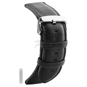 

Pelle Vintage Oil Wax Leather Strap Watchband Wristband 14mm Black For Men And Women
