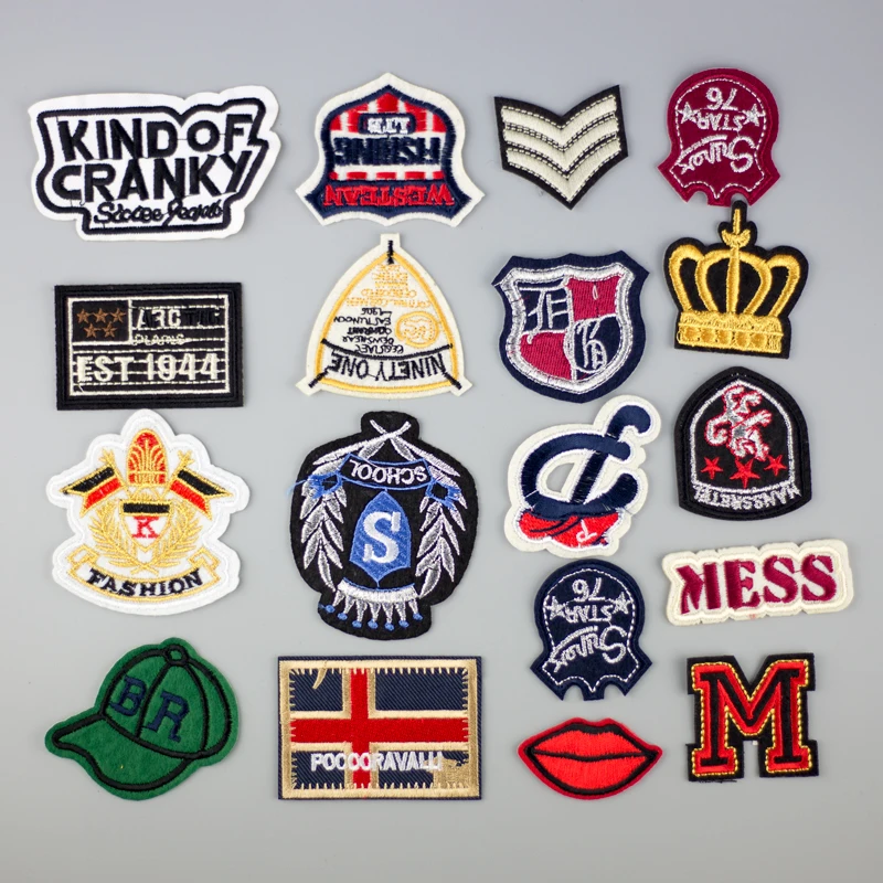 

Fashion kids mix new Iron On Embroidered Patches For Clothes Cartoon Badge patch Garment Appliques Accessory