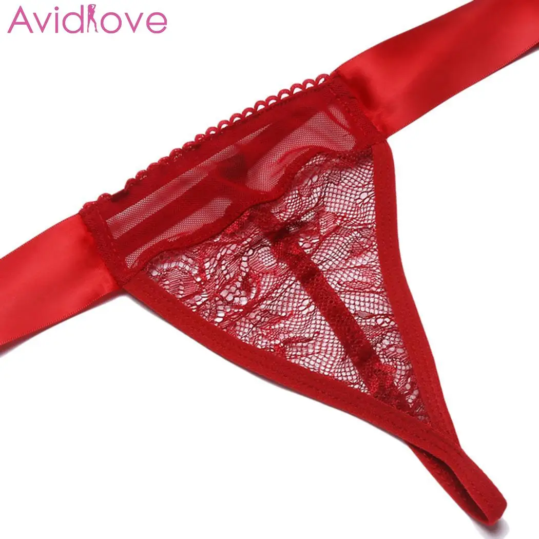 Avidlove Halter Women Sexy Costumes Sexy Lingerie Set 2 Piece Lace Neck Teddy Lingerie Babydoll G String lenceria femenina