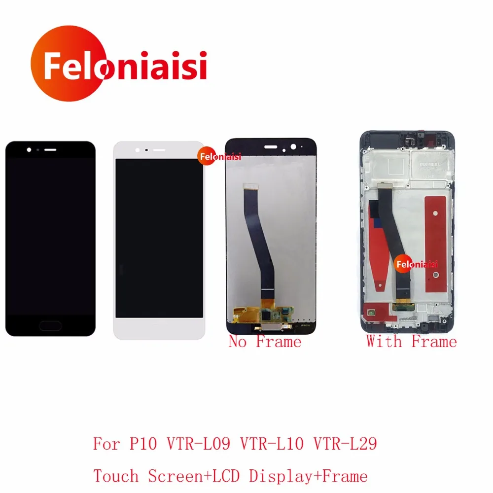 20Pcs/lot DHL EMS For Huawei P10 VTR-L09 VTR-L10 VTR-L29 Lcd Display With Touch Screen Digitizer Sensor Assembly Complete+Frame | Мобильные