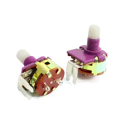 

2pcs Type B B500K 500K ohm 6mm Shaft Dia Rotary Taper Potentiometer Pot