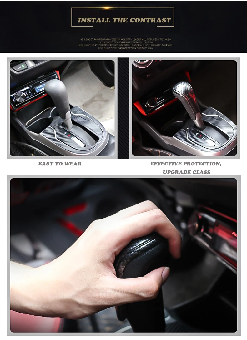 Высокое качество углеродного волокна/ABS хром Шестерни крышка головки Шестерни рычаг Крышка ручка переключения передач крышка для Mazda 3 Axela