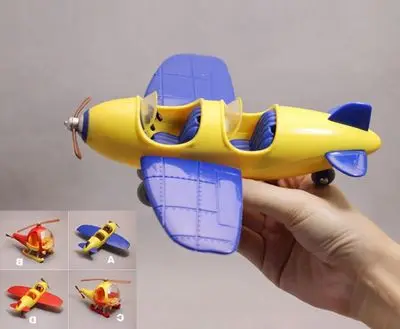 

Candice guo plastic toy model doll cute cartoon Noddy airplane plane Helicopter Early Development baby cognitive birthday gift