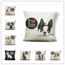 Lovely Bull Terrier Beagle Cushion Covers Boston Terrier Boxer Dog Pillow Cases Bulldog Cat Chihuahua Doberman Home Decor