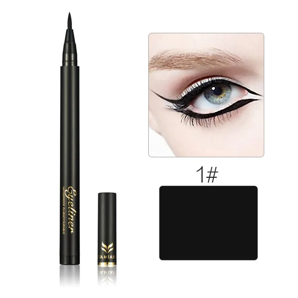 Водонепроницаемый Красота косметическое средство Liquid Eye Liner ручка набор с 3D утолщаются удлинить тушь чёрный; коричневый длительный