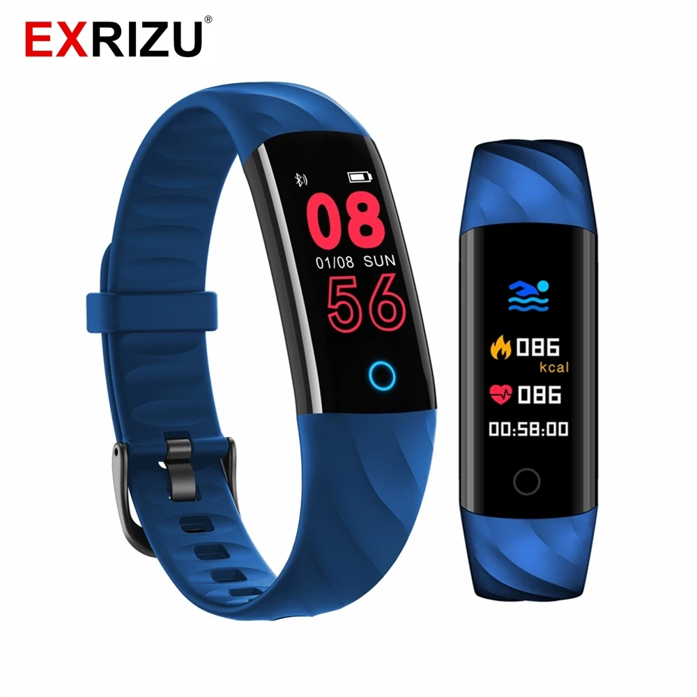 

EXRIZU S5 Breathing Light IPS 0.96 Screen Smart Bracelet Professional IP68 Waterproof Heart Rate Monitor Swimming Wristband Band