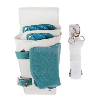

Durable PU Large Capacity Salon Barber Hairdresser Tools Shears Scissors Bag Storage Holster & Adjustable Waist Shoulder Belt