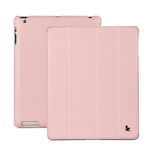 Jisoncase бренд чехол для iPad 2/3/4 защитный чехол из искусственной кожи Smart Cover чехол для iPad 2/3/4,, новая модная дизайнерская одежда - Цвет: Розовый