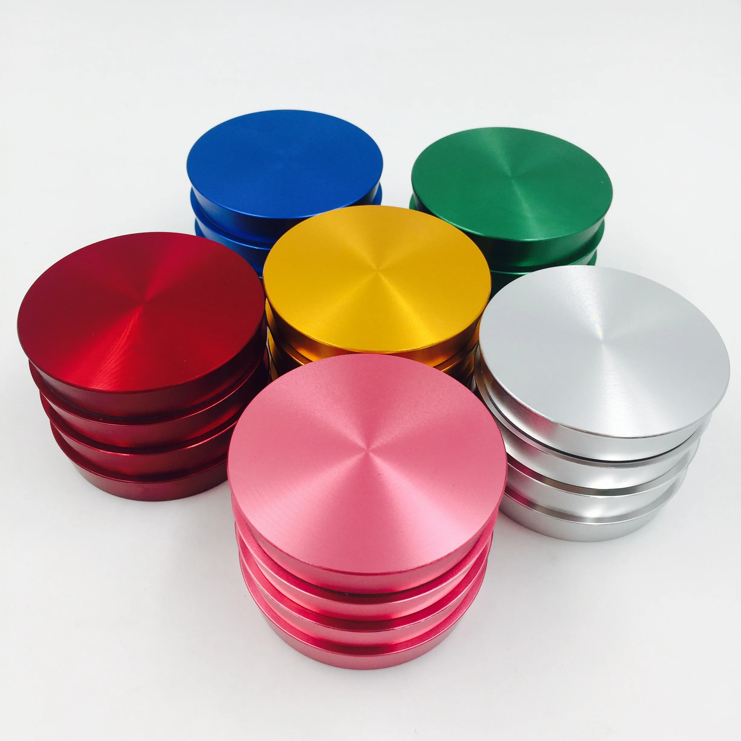 

4Part Rose Pink Metal Pagoda Shape Aluminium Herb Tobacco Grinder Spice Pollinator Grinder Chicha Cachimba Cigarette