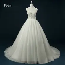 2017 Elegant Tulle Ball Gown Wedding Dresses Sleeveless Sweetheart Applique Beading Bridal Gown robe de mariage vestido de noiva