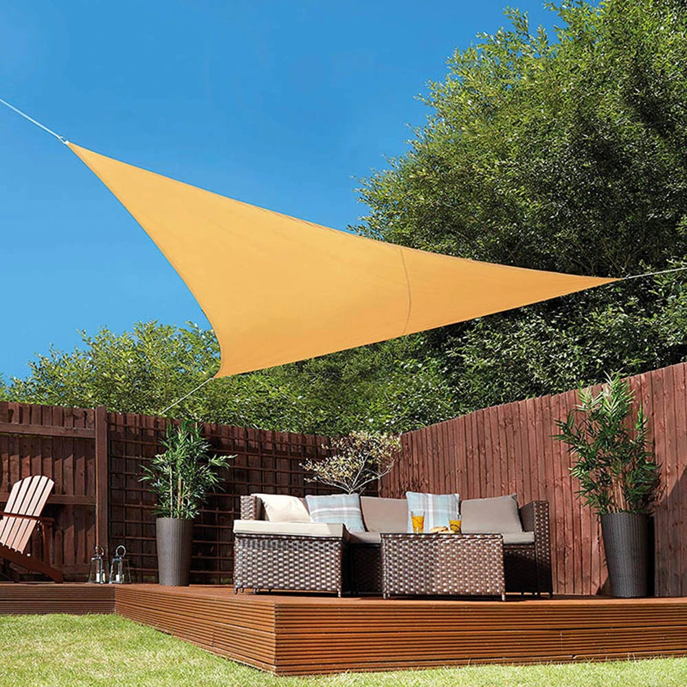 6x6x6m Triangle Sun Shelter Water Resistant Sun Shade Sail Canopy