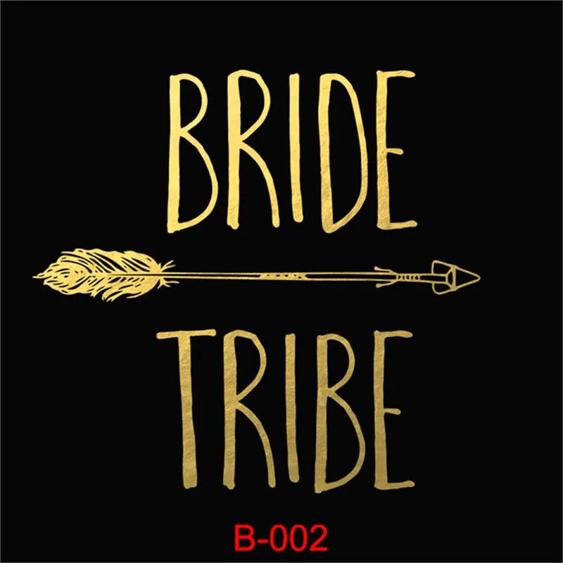 Новинка; 10 шт./лот флэш-надпись «Bride Tribe» Временная татуировка Стикеры бакалавра вечерние на свадьбу для подружки невесты Блестки для боди-арта татуировки наклейки