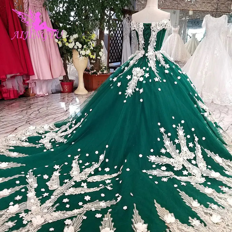 AIJINGYU Wedding Dresses Floral Wholesale Gowns Factory Brides Vintages Sleeve With Color Marriage Gown Wedding Dress Styles