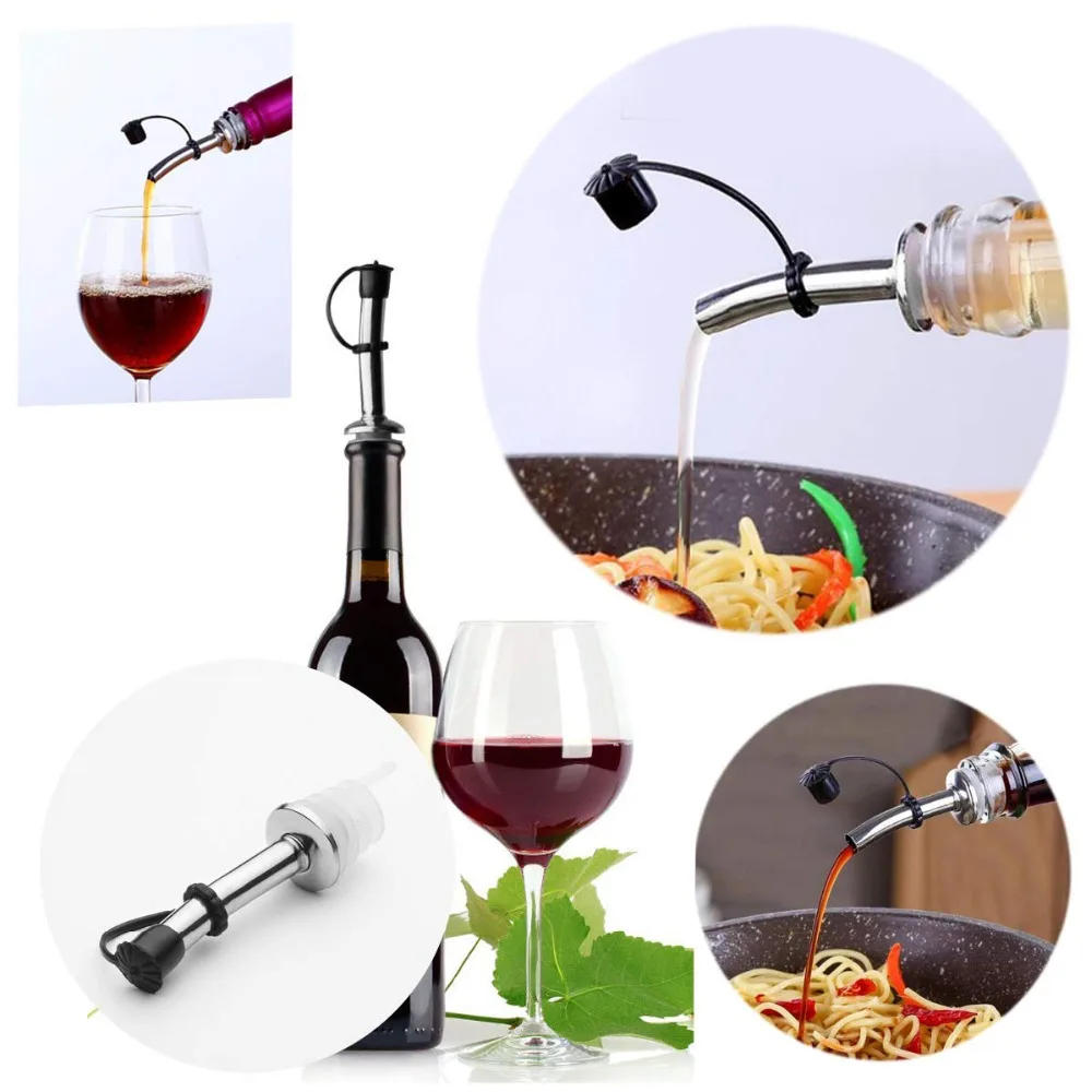 12pcs/lot Wine Bottle Beer Pourer with Cap Covers Lid Oil Cork Drink