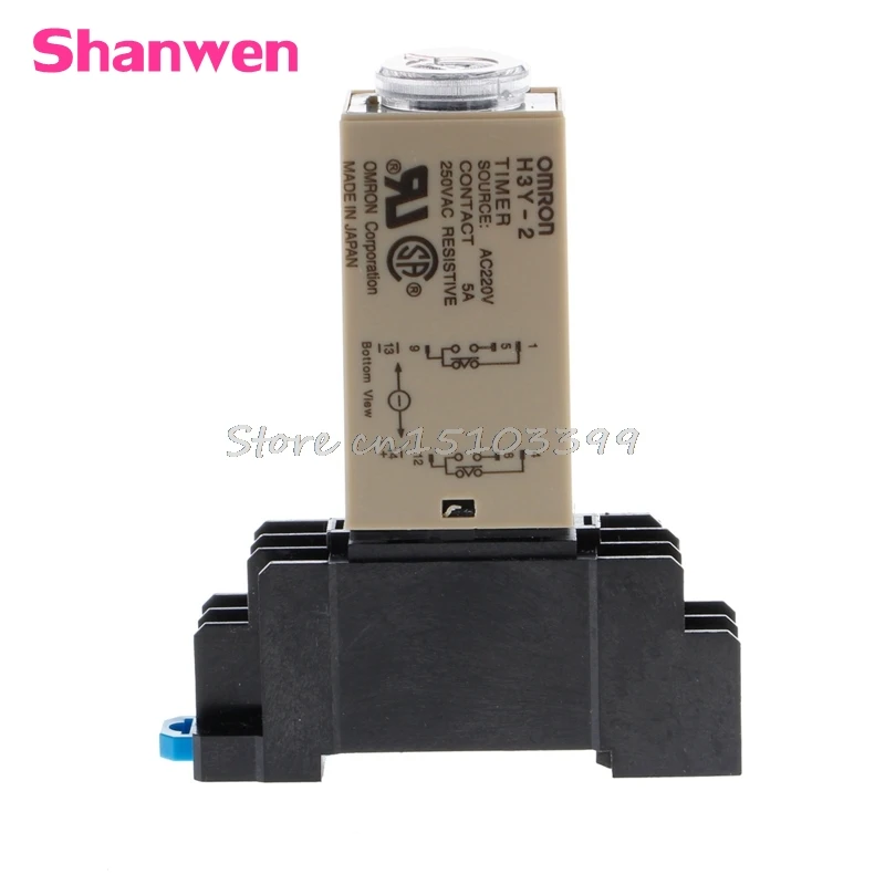 

AC 220V Digital Precision Programmable Time Delay Relay DH48S-S With Socket Base G08 Drop ship
