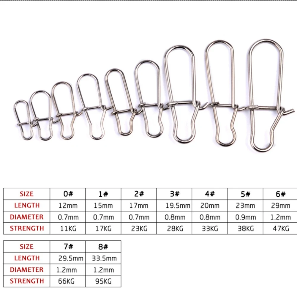 50pcs/lot Fishing Accessories Nice Snap Fishing swivel Hook Lure Connector