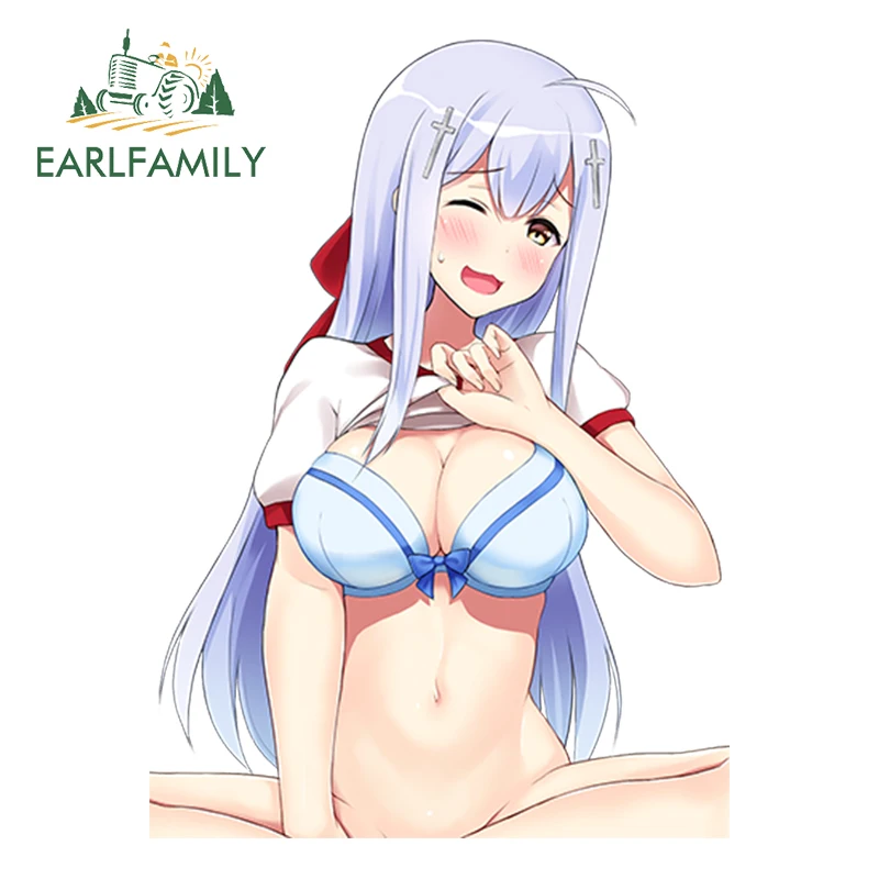 

EARLFAMILY 13cm x 9.44cm Sexy Attractive Girl Raphiel Shiraha Ainsworth Vinyl Decal Covering The Body Car Sticker JDM Euro Drift
