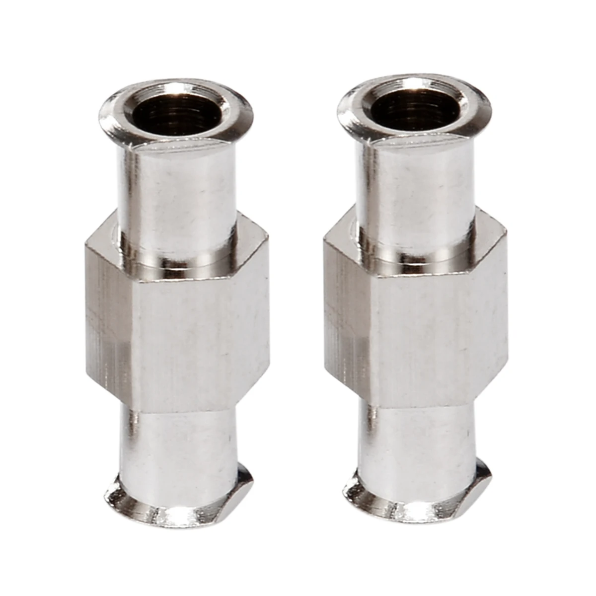 New Luer Lock Adapter Coupler Nickel Plated Brass L-9Z Female to Female Fittings Connector with 4mm Aperture