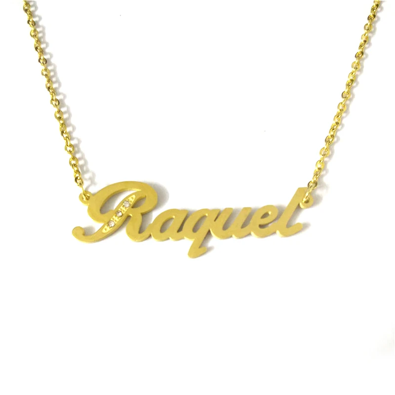 FairLadyHood Custom Personalized &quotRaquel&quot Name Necklace Handwriting Signature Women Men Pendant Customized Jewelry | Украшения и