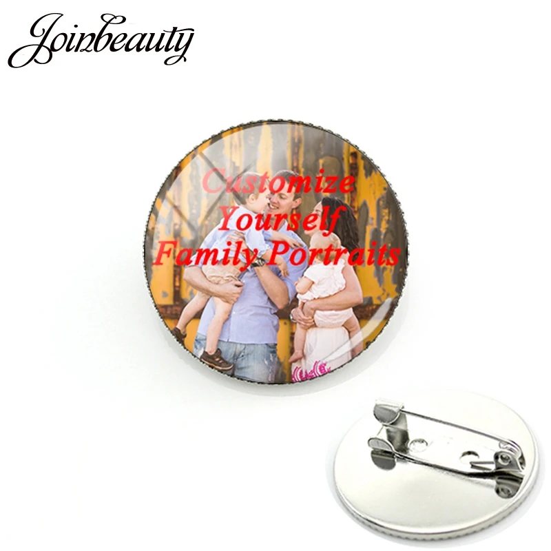 

JOINBEAUTY Personalized Custom Brooch Photo Of Customize Yourself Family Portrait Photo Pins Family Christmas Gift Jewelry NA01