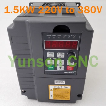 

Input 220V Single phase Output 380V 3phase Variable Frequency Drive VFD inverter 1.5KW 1500W 2hp for Motor/Spindle