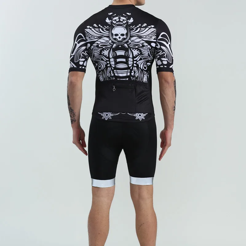 2019 men short sleeve cycling set BOESTALK bicycle jersey+bib shorts mountain road bike racing team triathlon suit body ciclismo