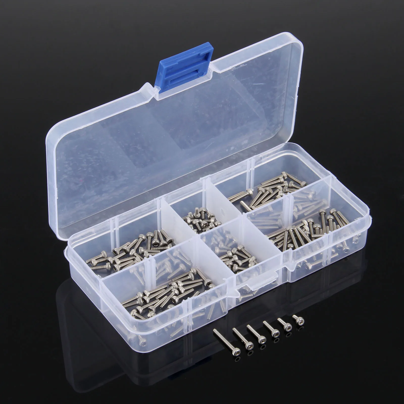 180Pcs/set Hex Socket Head Cap Screw Stainless Steel M2 Screws Bolts