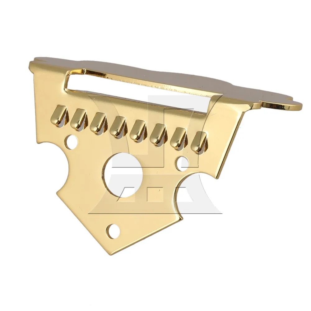 

Yibuy 60 x 35mm Gold Zinc Alloy Mandolin Tailpiece Parts for 8 String Mandolin Guitar