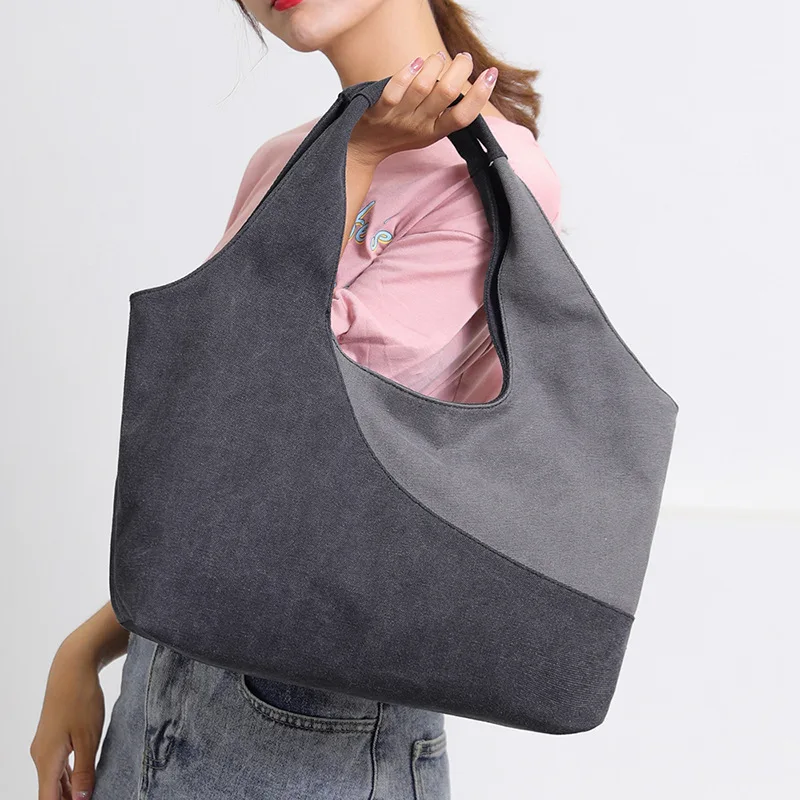 

Casual Canvas Tote Shopping Messenger Bag Ethnic Patchwork Hit Color Handbags Women Shoulder Bag Bolsos Crossbody Bags