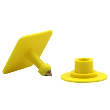 50 компл. DELLE Животные свинья корова овца Ушные бирки качество ТПУ Материал Rond уха маркер для фермы Пятачок Овцы Pet идентификации карты