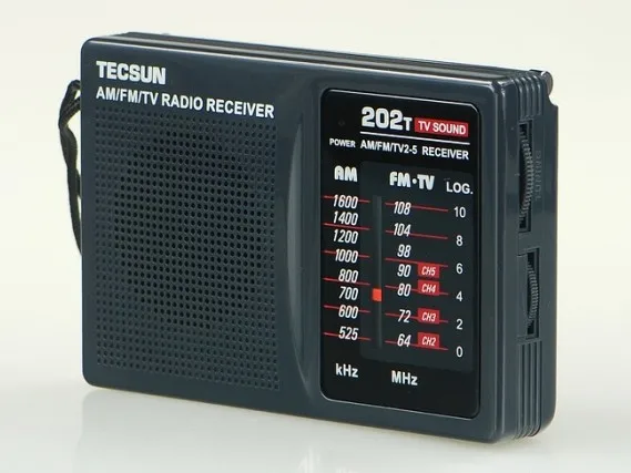 Высокое качество TECSUN R-202T Радио Карманный AM FM ТВ аудио радио черный Портативный