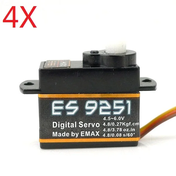 4 шт./лот EMAX ES9051 ES9251 1g/3 6g цифровой сервопривод пластиковый механизм крутящий