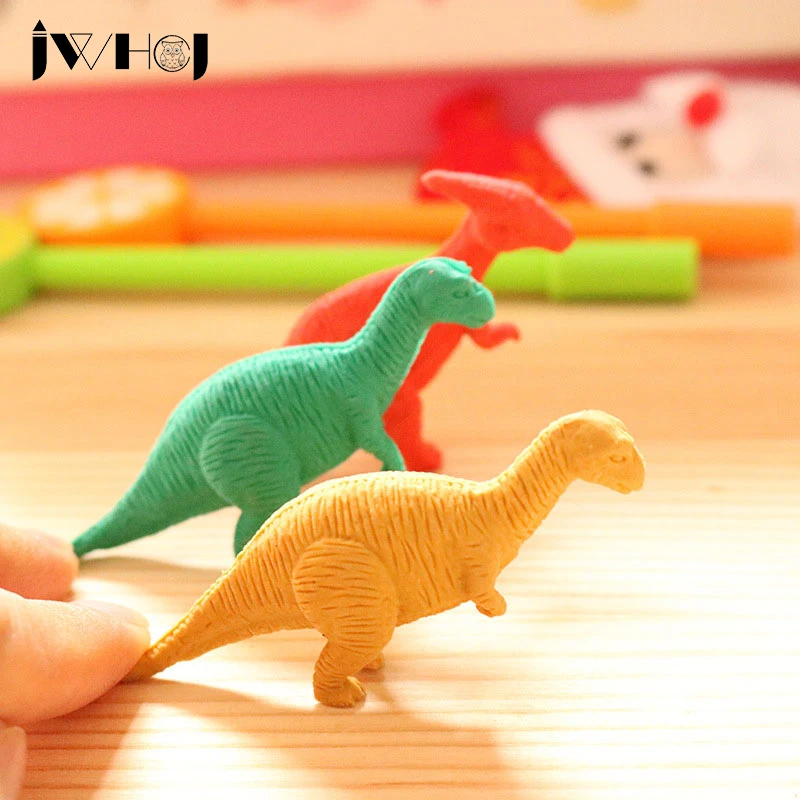 

2 pcs/lot lovely dinosaur modelling eraser Kawaii stationery school office correction supplies child's toy gifts