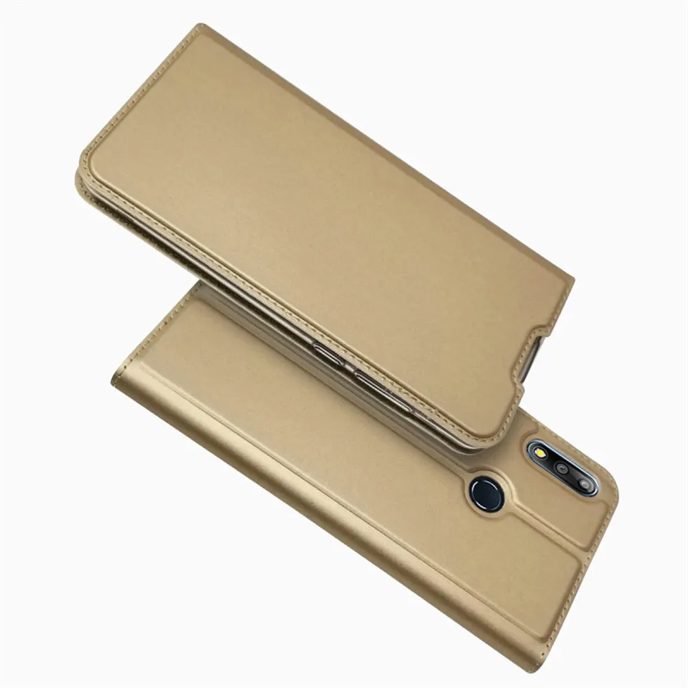 Роскошный кожаный флип-чехол-книжка для Asus Zenfone Max Pro(M1) ZB601KL ZB602K ZB633KL ZA550KL ZB631KL ZB570TL ZE554KL - Цвет: Gold