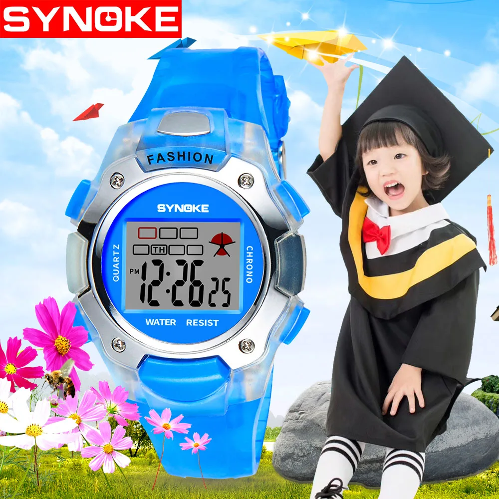 Sports Children Watches For Girls Boys Military Waterproof Wristwatch Analog Display LED Digital Children Watch for Kids