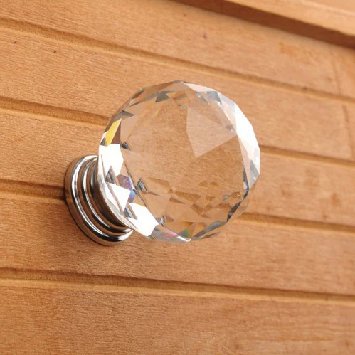

Modern Minimalist Style Wardrobe Drawer Cupboard Wine Cabinet Hand Grip Crystal Ball Handle Knob Shake Handshandle 25mm SJ-2005